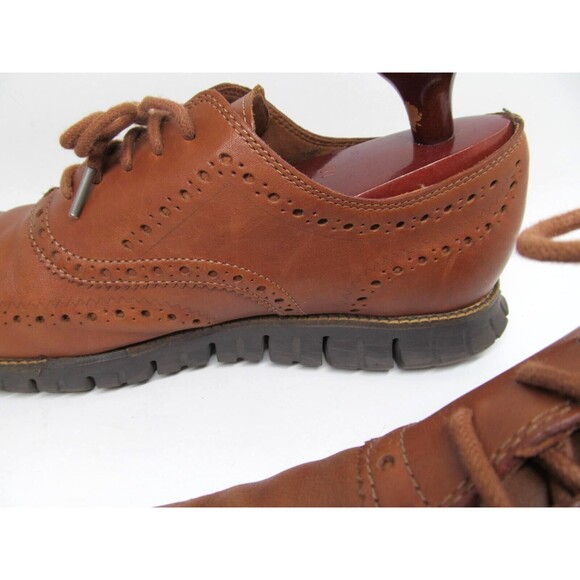 Cole Haan ZeroGrand Mens Brown Leather Wingtip Oxfords Size US 12 M - Picture 16 of 16
